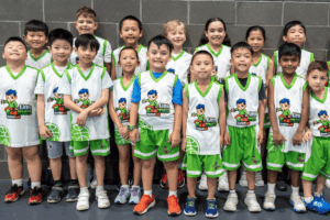 Kids enjoying basketball activities at school holiday camps in January 2026