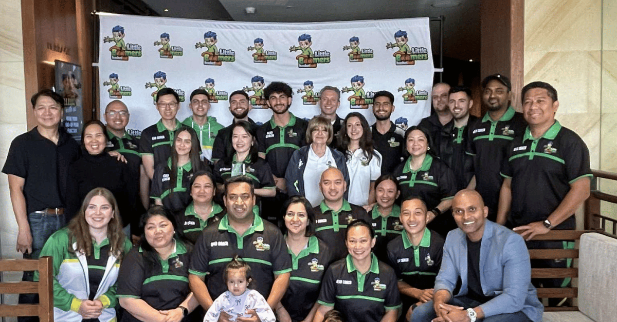 Little Boomers Basketball franchise owners gathered with the founder and head office team during a national team meeting.