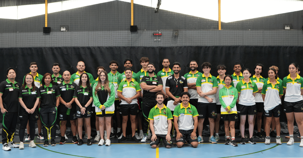 Little Boomers Basketball CEO Emile Koorey alongside franchisees and coaches at a training event