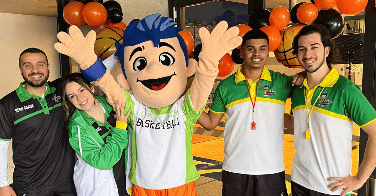 Franchise owner and coaching team from Little Boomers Basketball