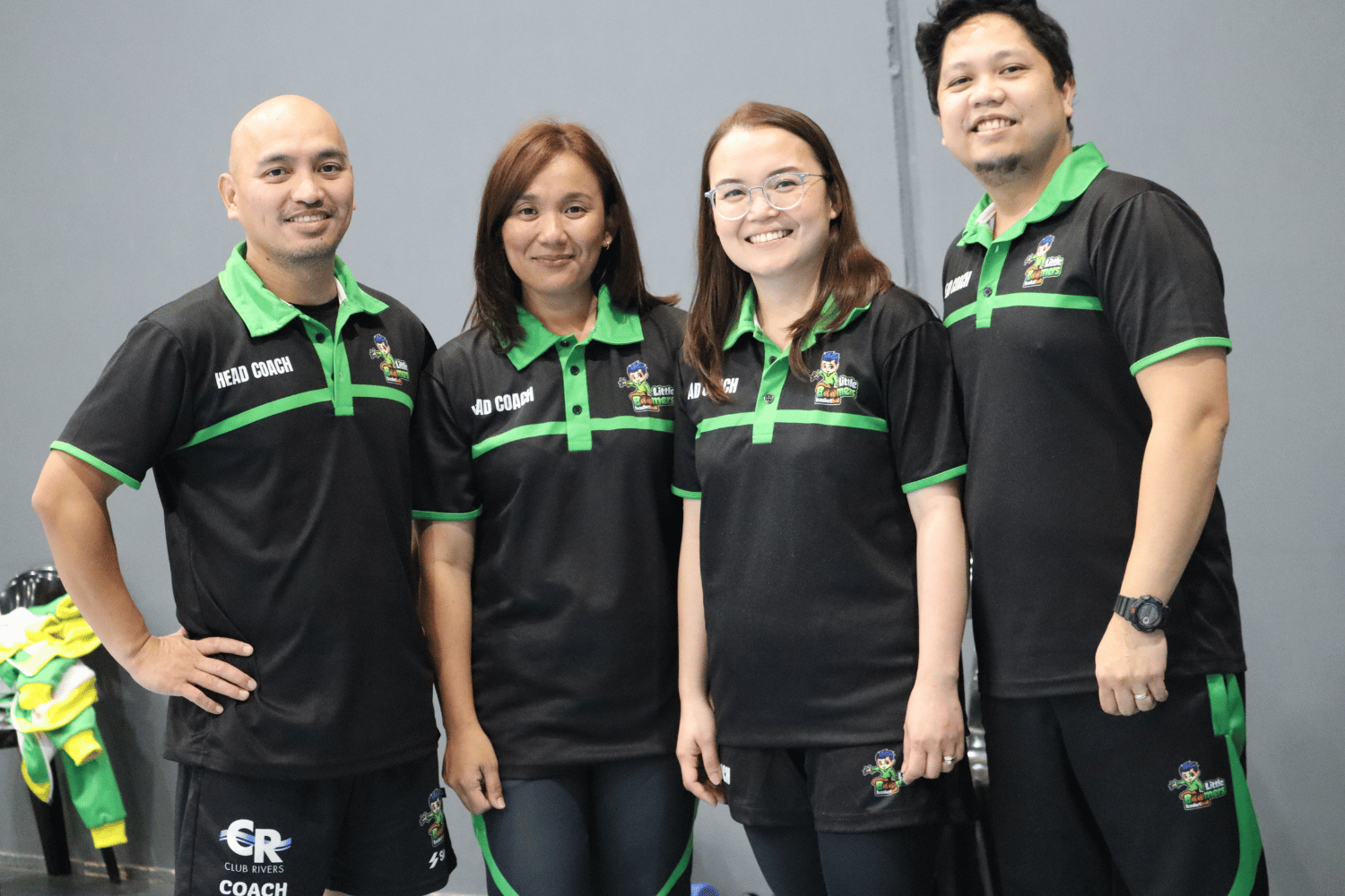 Little Boomers Basketball founder with team of franchisees at a network event